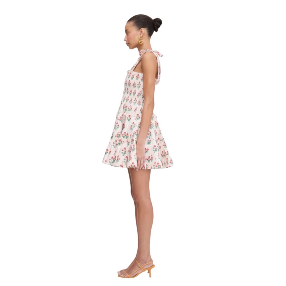 Hill House Ribbon Charlotte Mini Nap dress. Block Print, Poppy. M. NWT - Picture 6 of 9